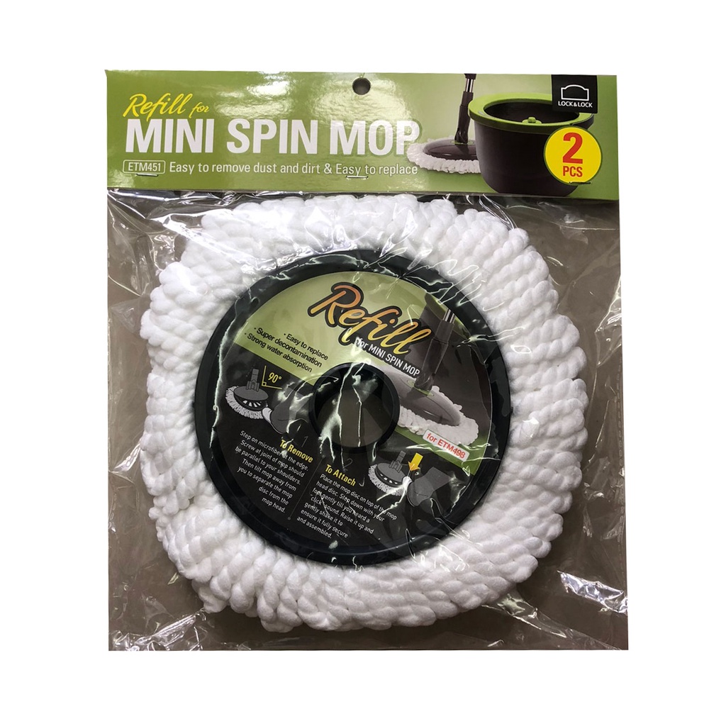 Bộ 2 Bông Lau Thay Thế Mini Mop ETM498 Lock&Lock - ETM451