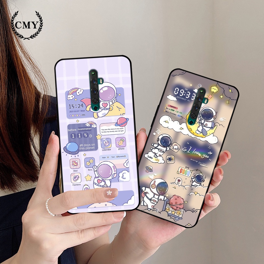 Ốp lưng Oppo Reno 2 / Reno2 F - Reno 2f hình gấu, vũ trụ ngân hà chibi. ốp chống sốc bền đẹp