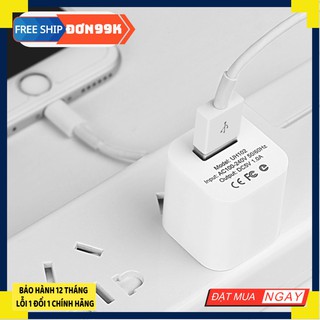 Củ sạc HOCO UH102 Chính Hãng Cao Cấp - 5V/1A -Hàng phân phối chính hãng Giá rẻ nhất shopee