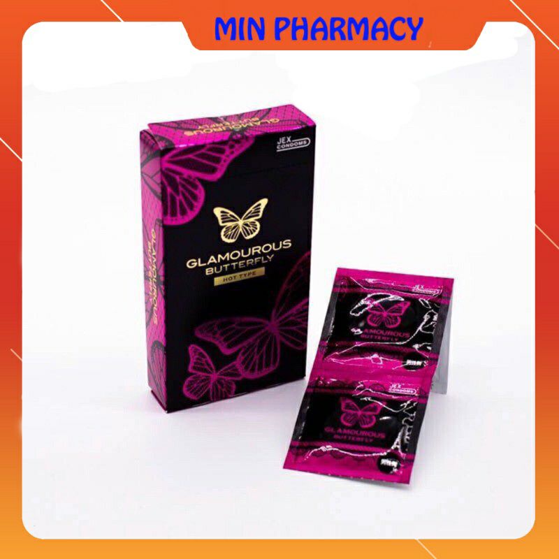 Bao cao su JEX Glamourous Butterfly Hot - Hộp 12 Pcs