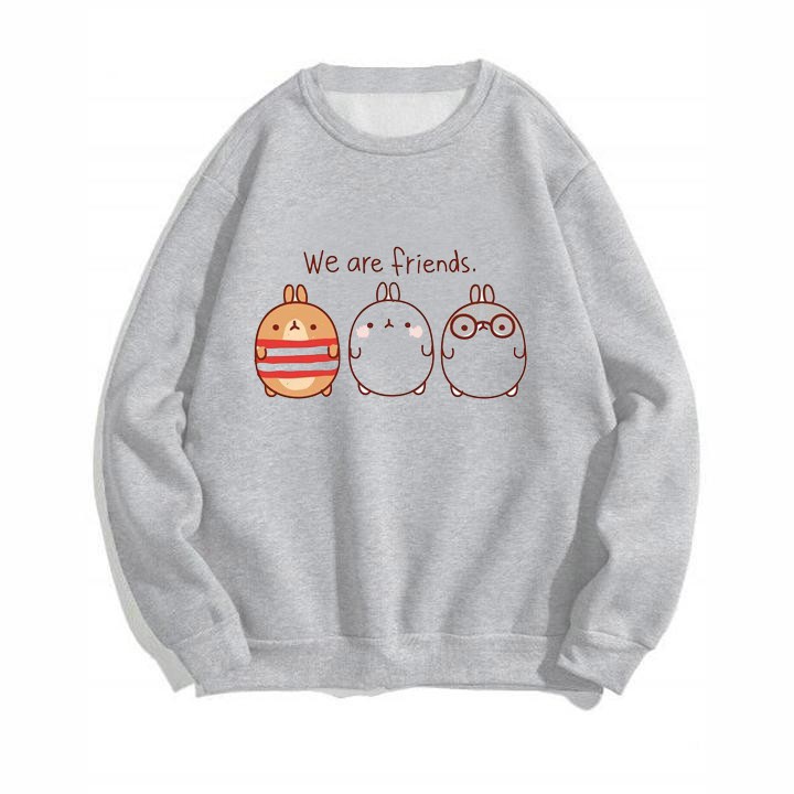 ÁO SWEATER NỮ IN WE ARE FIRENDS (NHIỀU MÀU)