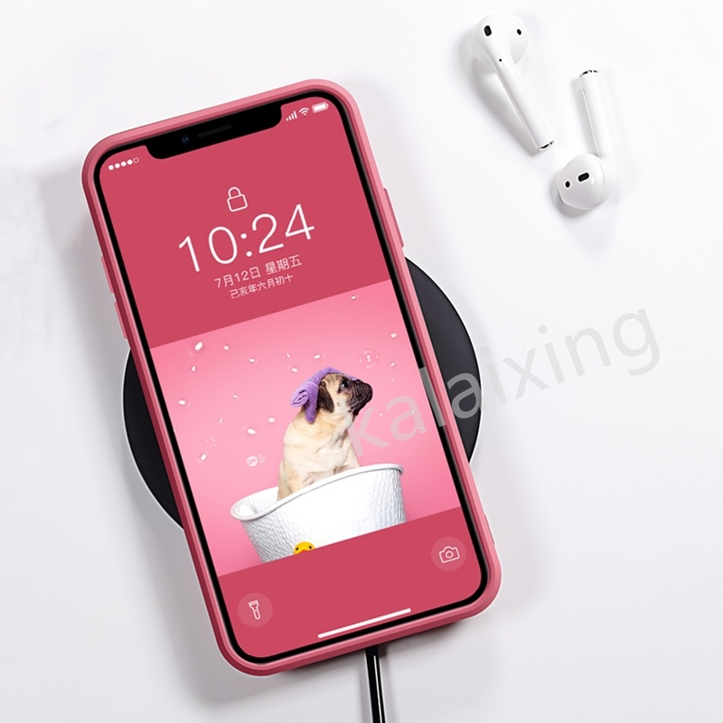 Ốp lưng iPhone 7Plus 8 Plus 6 6s Plus 7+ 8+ XR Đường Viền Vuông Silicone Mềm | BigBuy360 - bigbuy360.vn