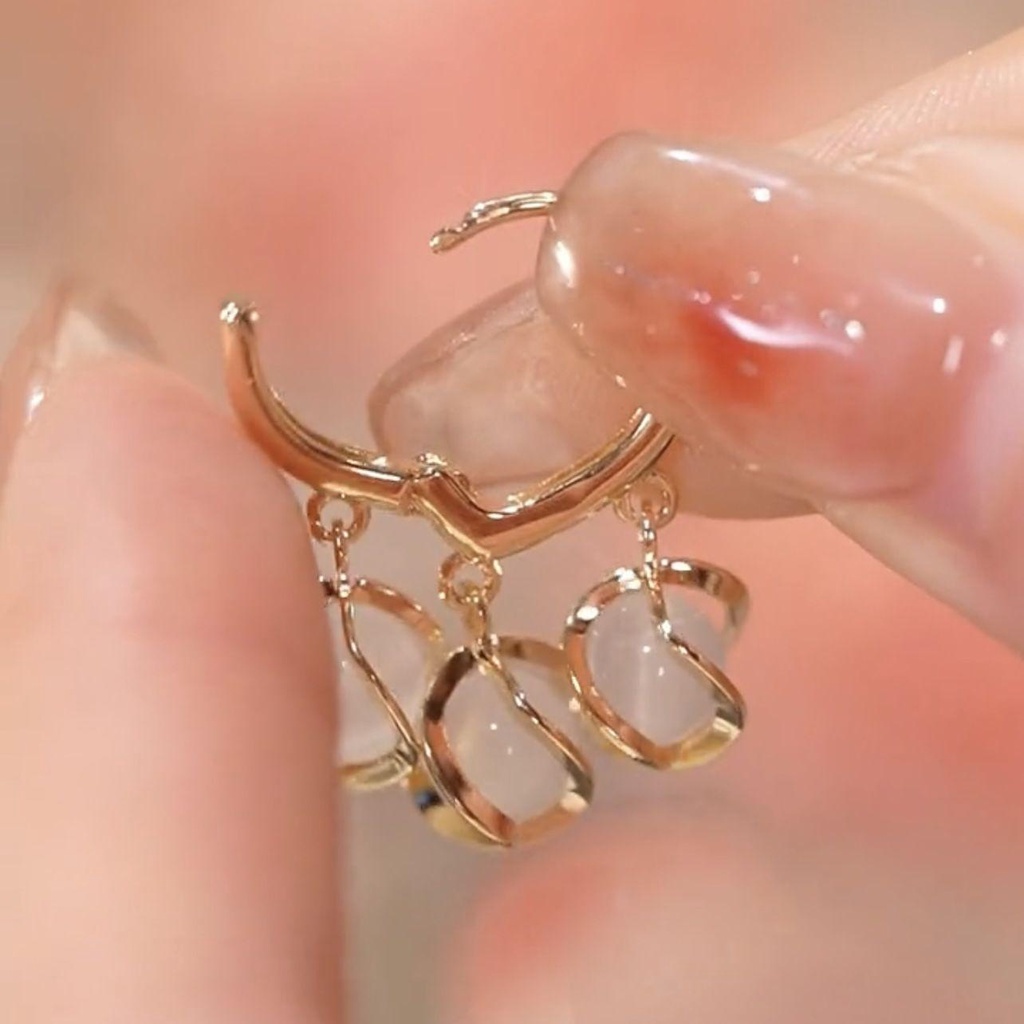 Khuyên Tai Đính Đá Opal Tinh Tế Cho Nữ Dự Tiệc Cưới