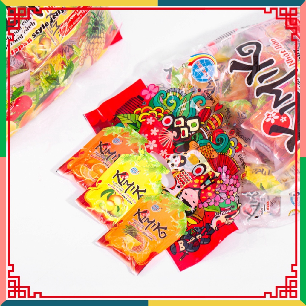 Thạch rau câu Long Hải phong thái Japan KIMIKO túi 990 g