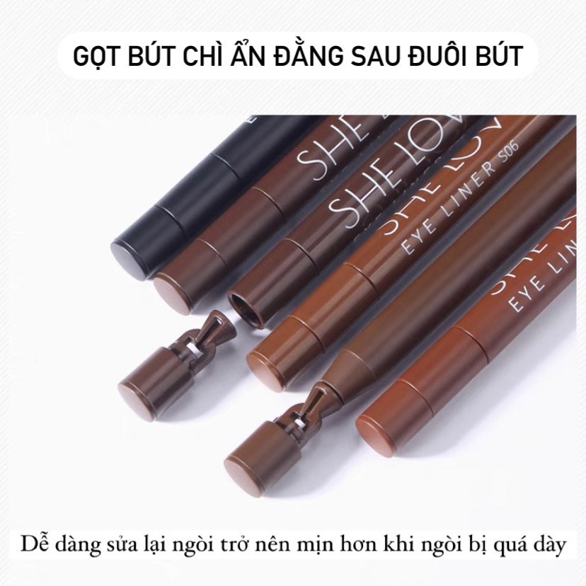 GEL KẺ MẮT SHE LOVES, EYELINER SIÊU MẢNH NHIỀU MÀU HIỆN ĐẠI, DỄ VẼ KHÔNG LEM, KHÔNG TRÔI, CHỐNG THẤM NƯỚC