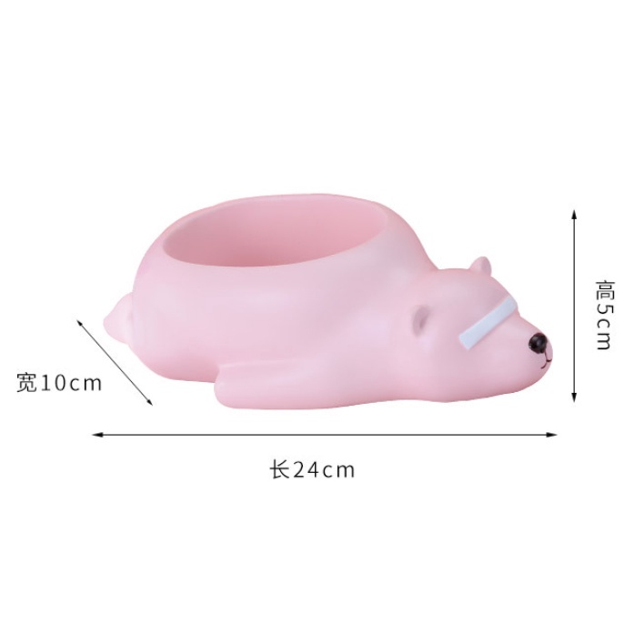 Tượng gấu trang trí đựng mỹ phẩm chìa khóa trang sức  siêu xinh phù hợp trưng bày nhà cửa hoặc quà tặng