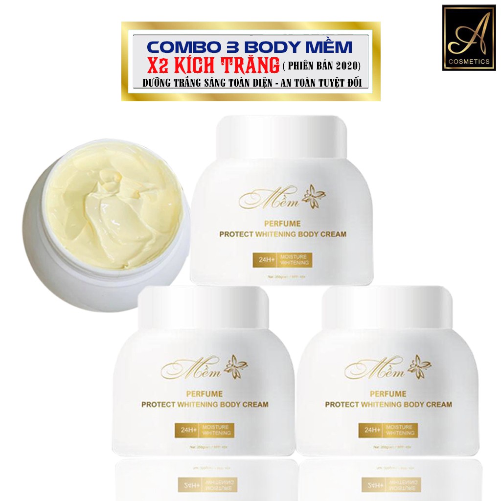 ComBo 3 kem body mềm Acosmetics, 250mlx3