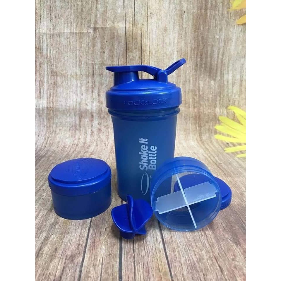 Bình lắc SHAKE IT Lock &amp; Lock 600ml [HAP945] - bình nước thể thao có banh lắc cho dân tập gym