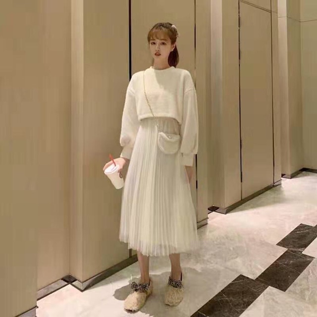Set váy công chúa tiểu thư kèm túi chéo | BigBuy360 - bigbuy360.vn