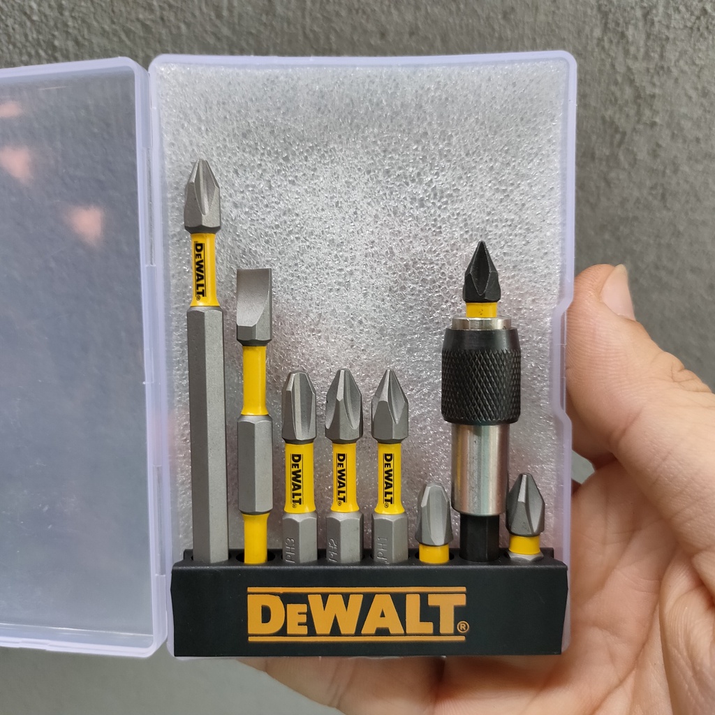 COMBO MŨI VÍT DEWALT XÁM VÀNG - ĐẦU NỐI VÍT - CHÍNH HÃNG