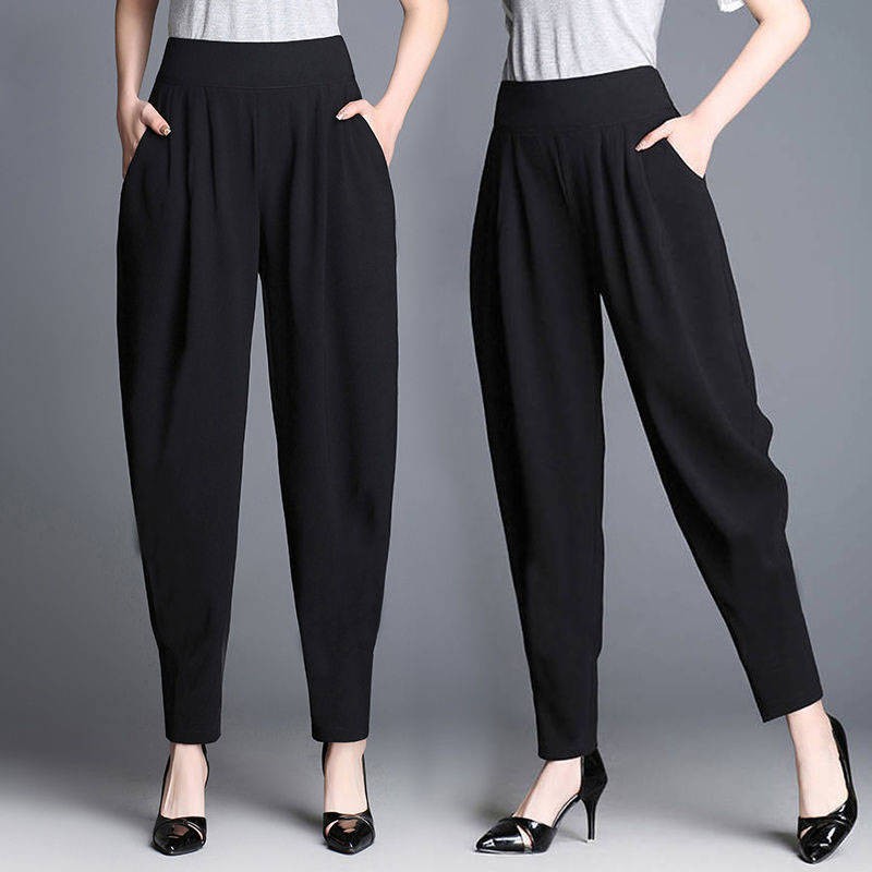 Women Harem Pants Large Size Pocket Long Jogger Pants