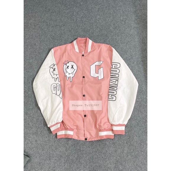 JACKET GONZ BOMBER  SMILE - ÁO BOMBER 2 LỚP