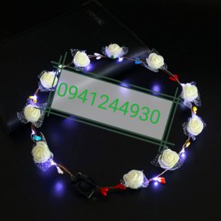 VÒNG HOA ĐỘI ĐẦU KÈM ĐÈN LED