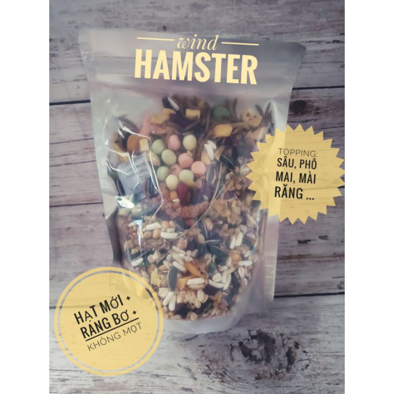 (500gr, k mọt) Thức ăn Hamster rang bơ dinh dưỡng cho hamster.