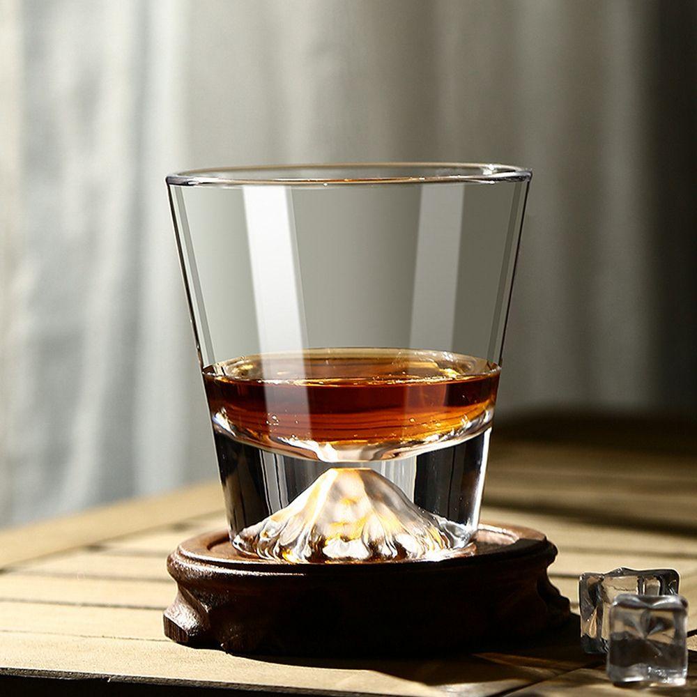 Ly Thủy Tinh Uống Rượu Whiskey Trong Suốt Phong Cách Vintage