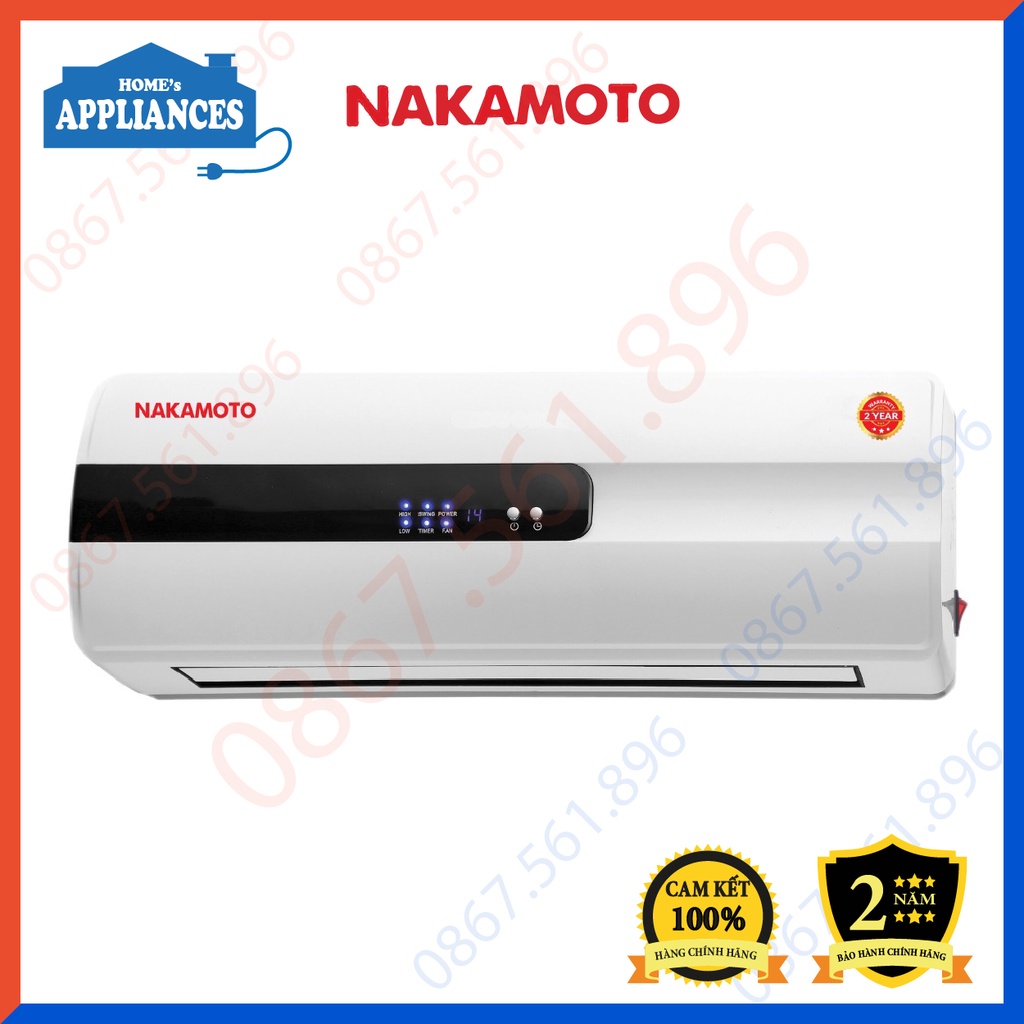 Máy sưởi gốm Nakamoto Model NK08 Bảo hành 2 năm