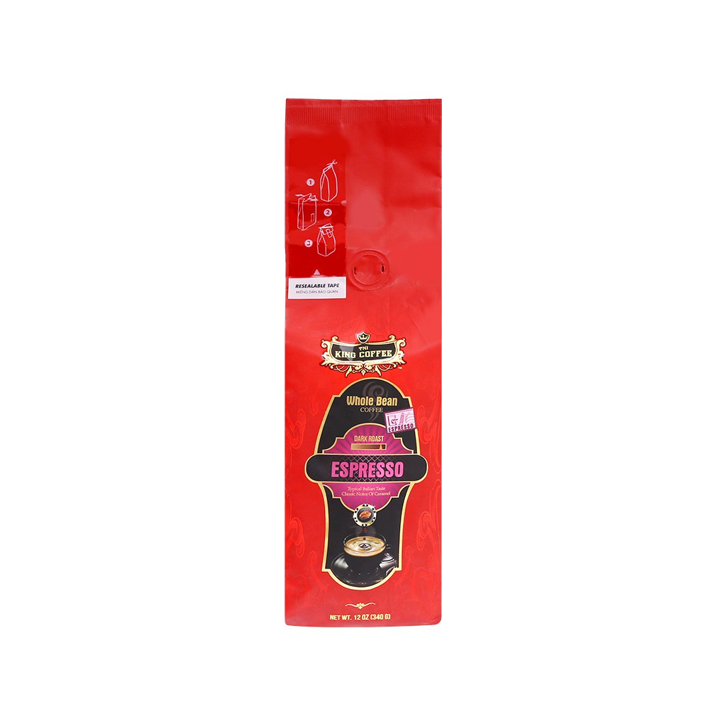 Cà phê nguyên hạt TNI King Coffee Espresso 340g