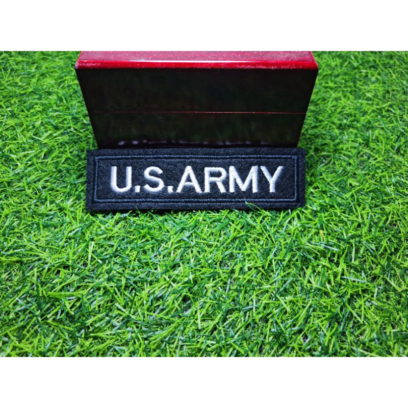 Sticker/Patch/Logo Thêu Ủi Hình Huy Hiệu A R M Y Cao Cấp MS77747