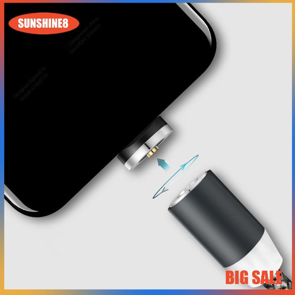 Cáp sạc nhanh từ tính kết nối cổng Micro USB/ Type C/ Lightning cho iOS iPhone Android