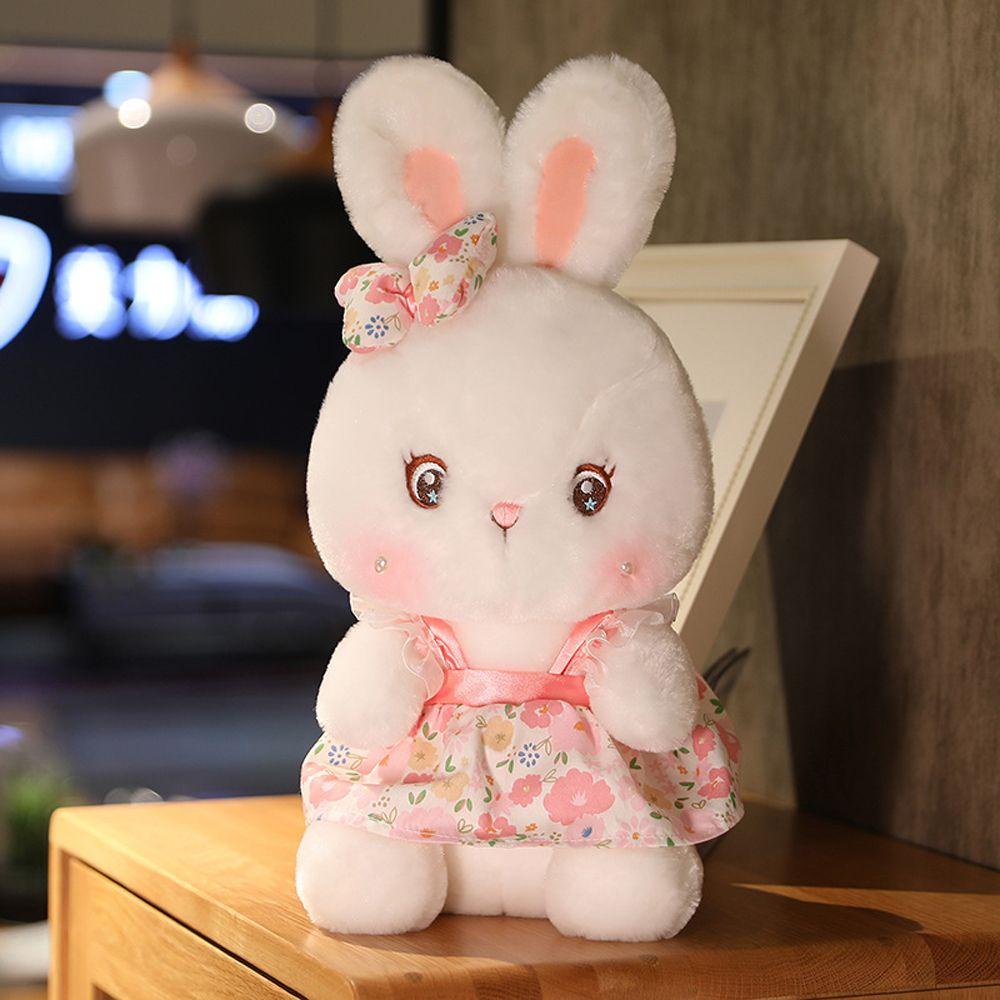 Đồ chơi nhồi bông Hình Thỏ Tai Dài Hoạt Hình Dễ Thương Trang Trí Nhà Cửa