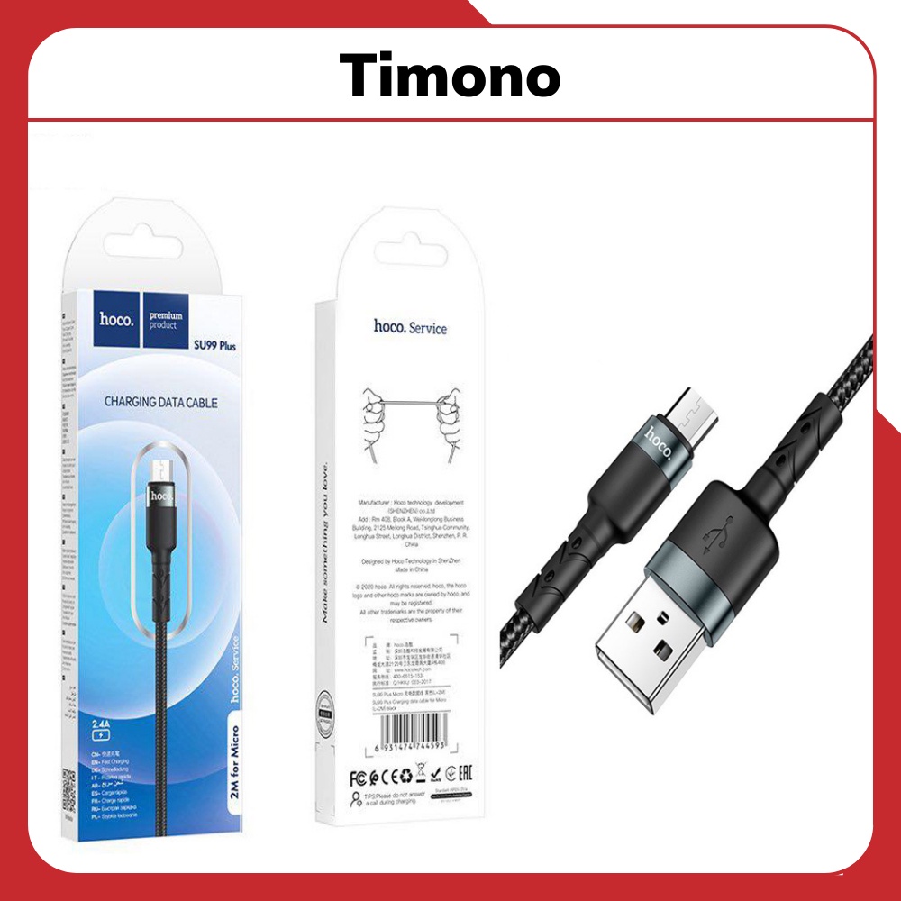 Dây sạc samsung android sạc nhanh samsung chính hãng hoco SU99/ DU02 2m cáp sạc micro