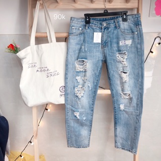 Jeans 2hand lưng cao