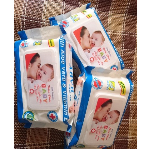 Combo 3 gói khăn giấy ướt 100 miếng baby thiên phúc GDA106