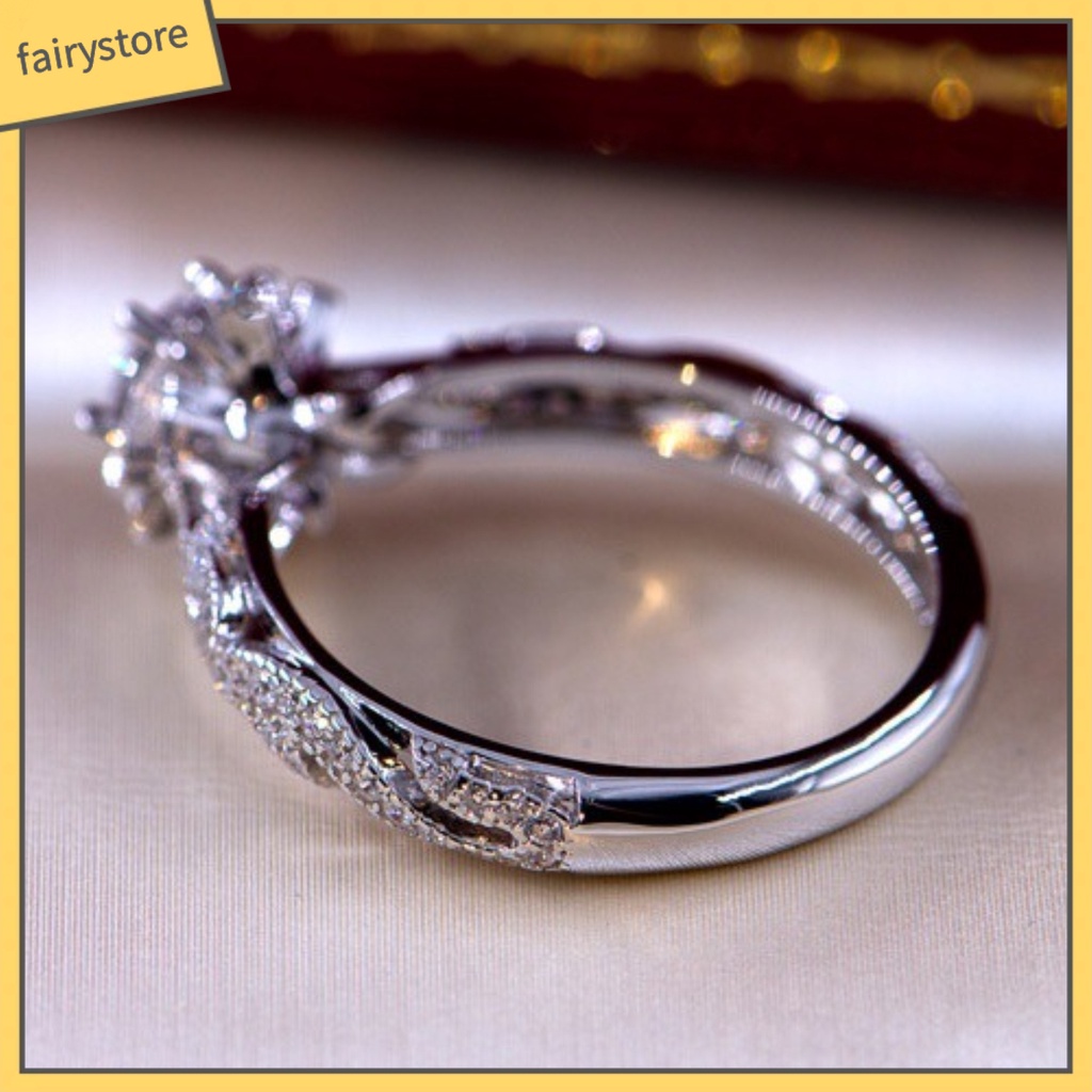 Nhẫn Hợp Kim Đính Đá Hình Hoa Xinh Xắn