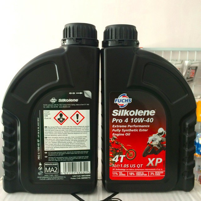 (Tặng phễu) Nhớt Fuchs Silkolene Pro 4 10W40 XP dành cho xe số cao cấp