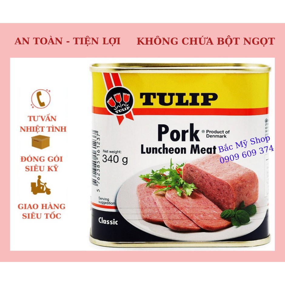 THỊT HỘP TULIP PORK LUNCHEON MEAT 340G