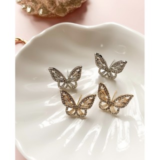 Bông tai bướm lấp lánh 🦋 (chuôi bạc s925)