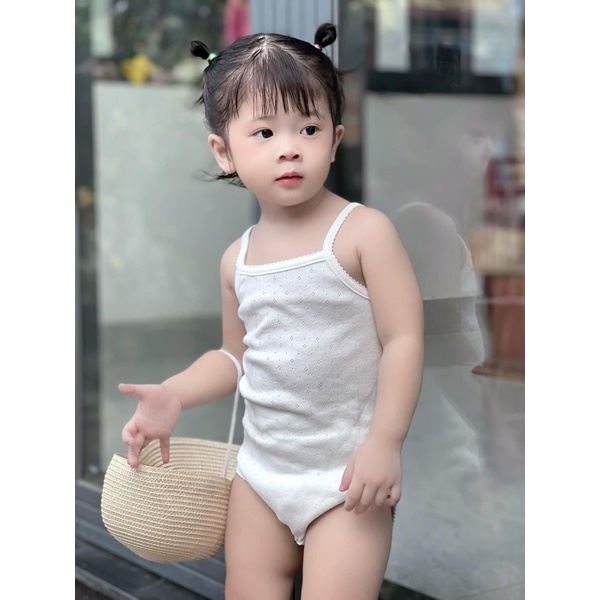 BODY CHIP DÂY MÀU TRẮNG CHO BÉ GÁI MAYORAL