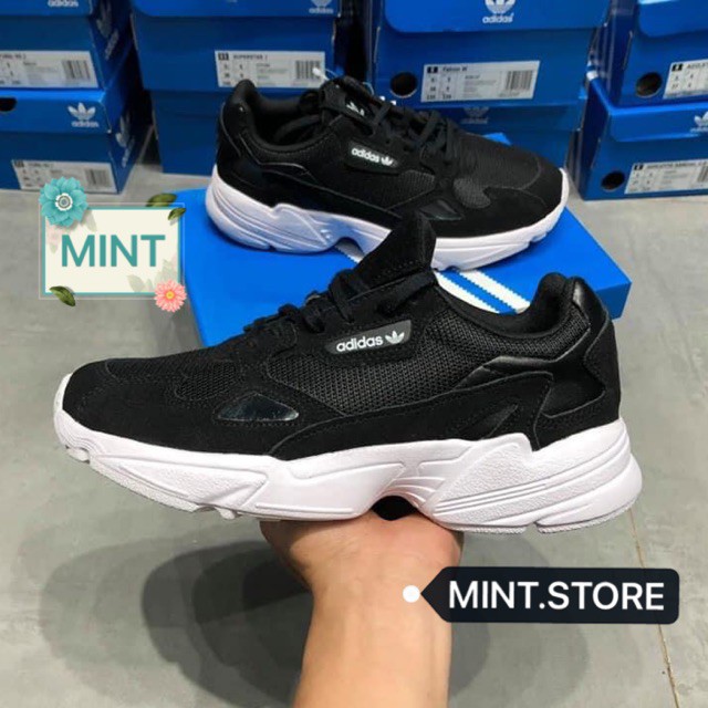 (Video cận cảnh) Giày thể thao sneaker falcon đen trắng
