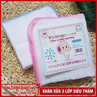 Khăn Sữa 3 Lớp Siêu Thấm - Khăn Xô 3 Lớp