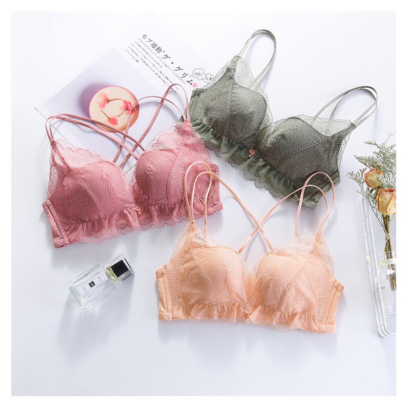 Áo lót nâng ngực, Không gọng phối ren mây siêu quyến rũ 359