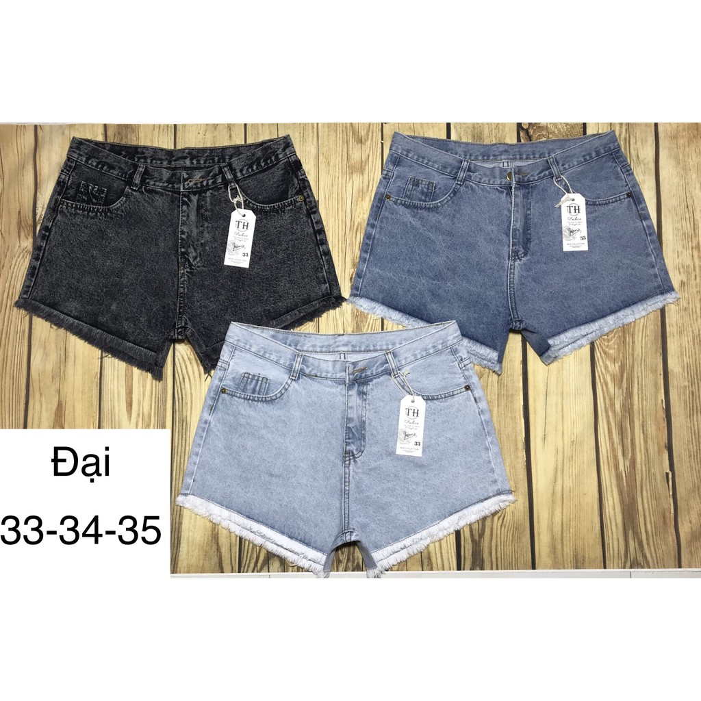 Quần sọt bò nữ mẫu trơn đơn giản có size lớn