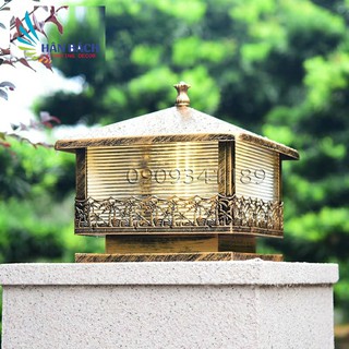 Đèn trụ cổng cây dừa Cỡ vuông 300mm HABALI Nhôm cao cấp TC 7005