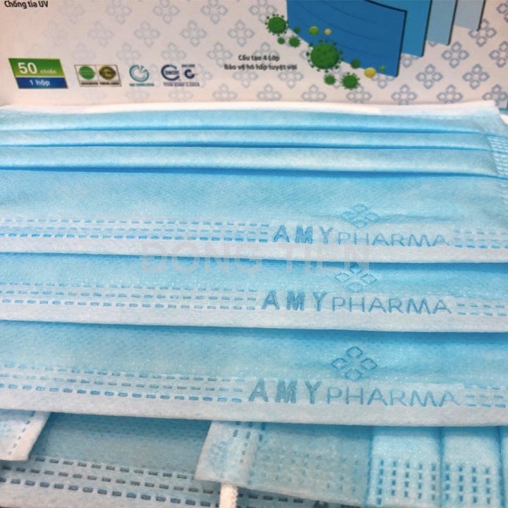 Khẩu trang Y tế 4 lớp AMY MASK (Hộp 50c) - Xuất khẩu Châu Âu