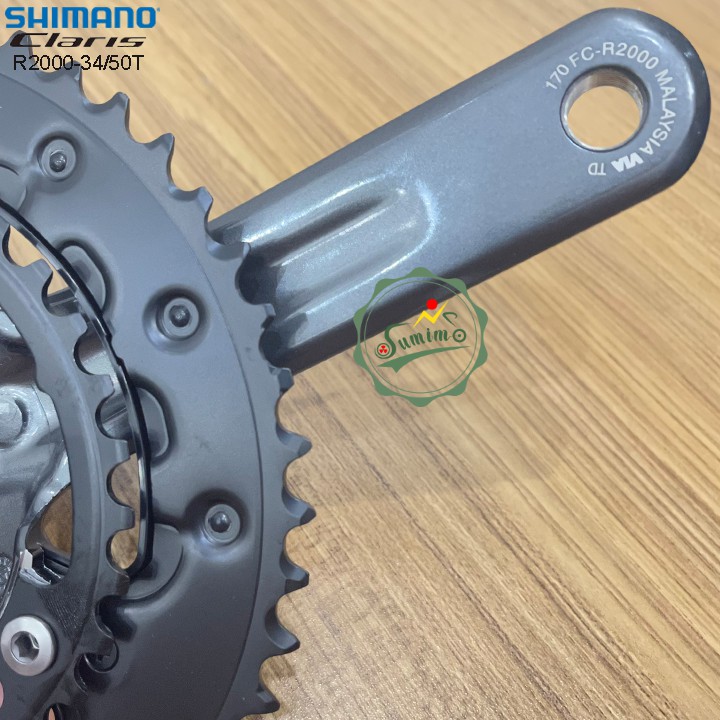 Giò dĩa - Đùi dĩa SHIMANO Claris FC-R2000 34/50T-170mm kèm BB-RS500 - Chính hãng