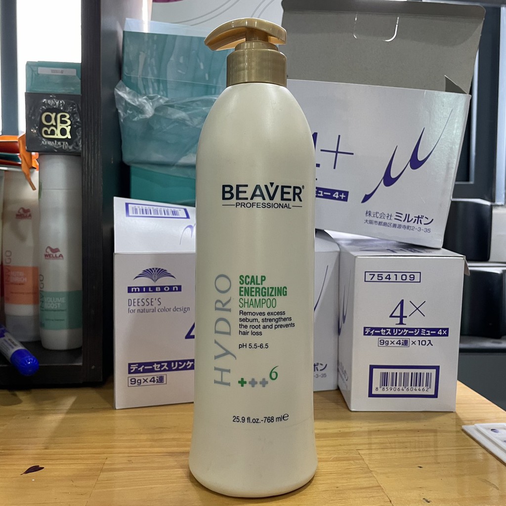 COMBO Dầu gội -Xả khô- Xịt dưỡng chống rụng và kích thích mọc tóc Beaver +++6-768ML/200ML/50ML