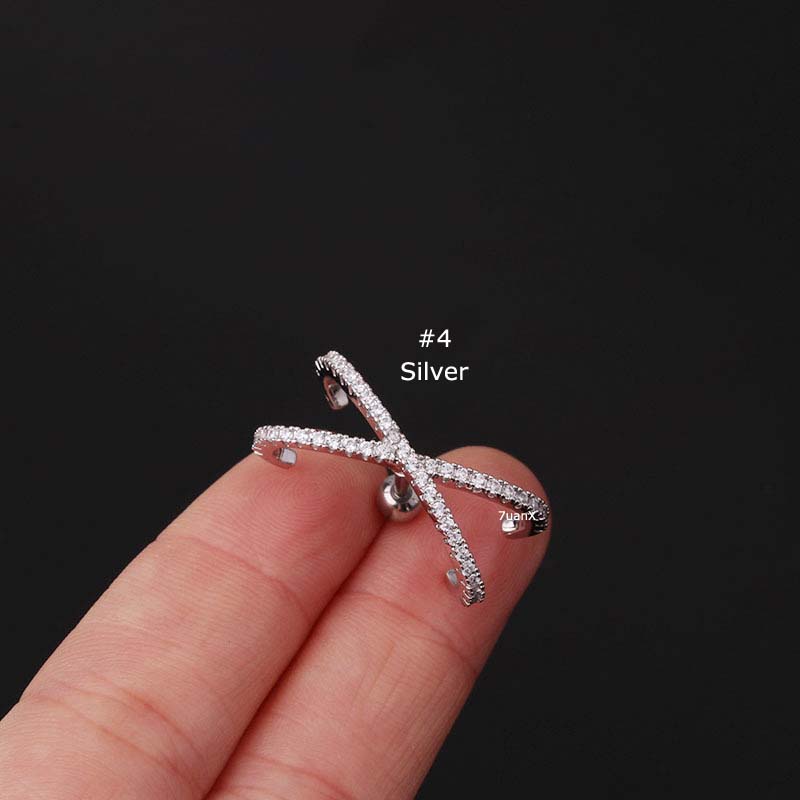 1 Khuyên Tai Dài 6Mm Bằng Thép Không Gỉ 16Mm Màu Vàng / Bạc