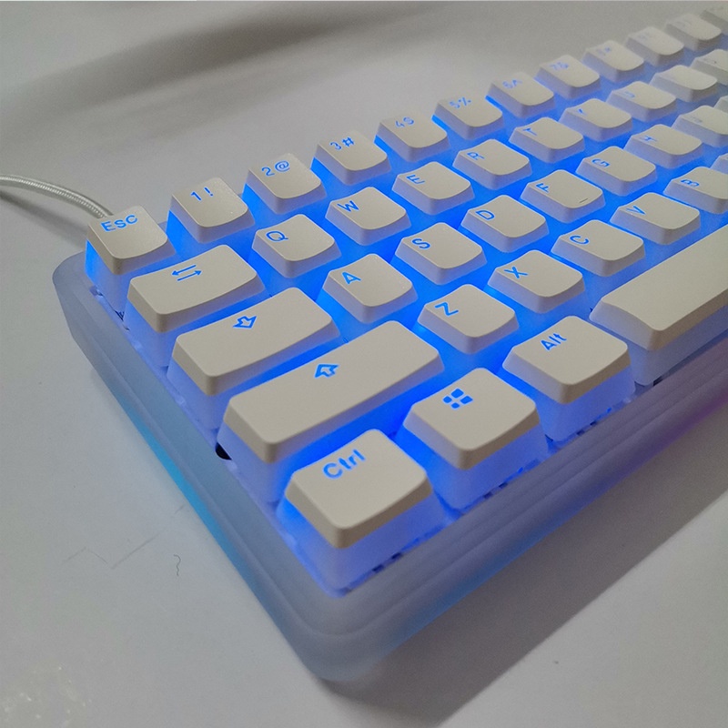 Keycap Pudding PBT xuyên led keycaps 117 Keys Mẫu mới