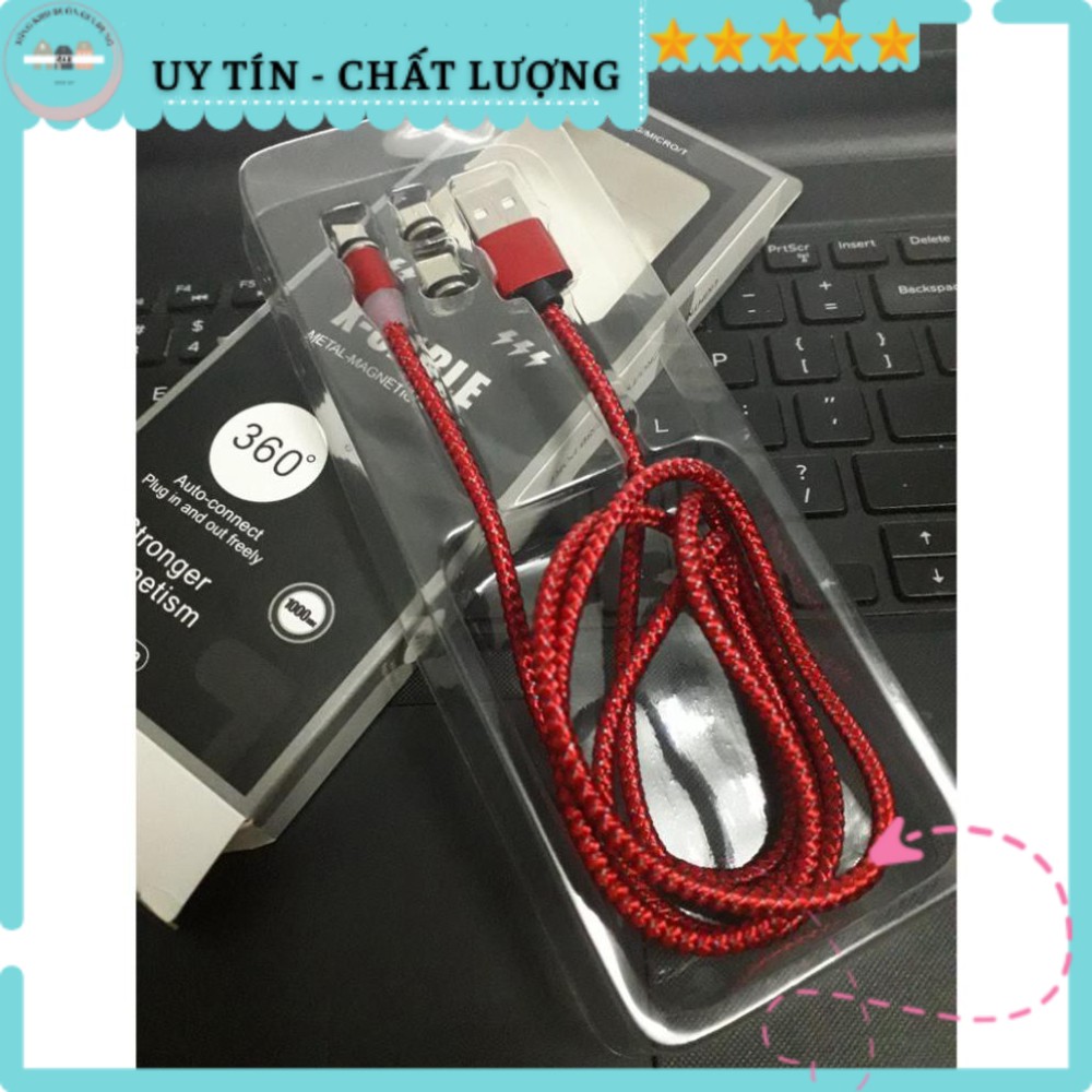 Bộ Cáp Sạc Nam Châm 3 Đầu, Từ Tính Nam Châm Chắc Chắn ( Giao Màu Ngẫu Nhiên)