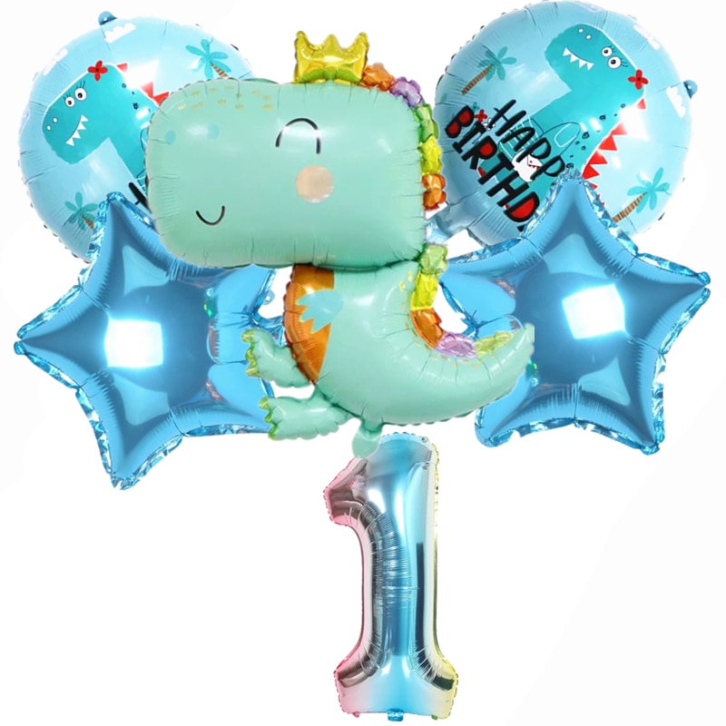 Set 6 Bong Bóng Lá Nhôm Hình Động Vật Hoạt Hình Dễ Thương Trang Trí Tiệc Sinh Nhật Cho Bé