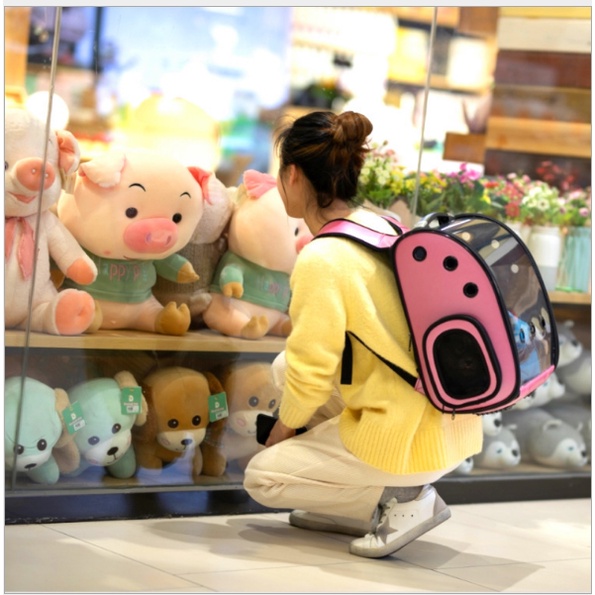 Balo vận chuyển chó mèo trong suốt - size lớn chó mèo < 8kg - A220