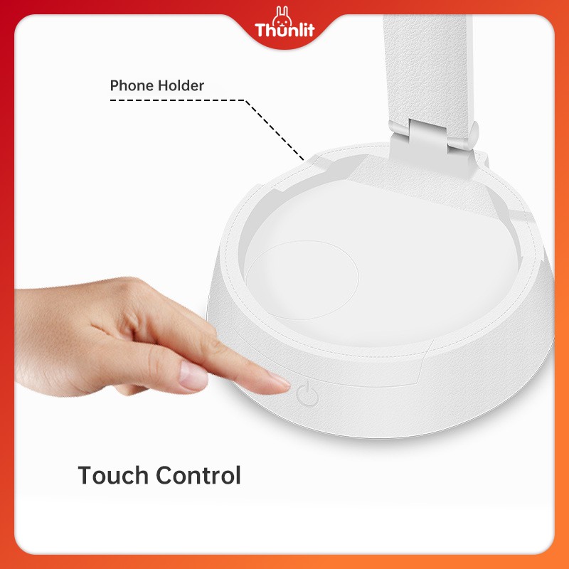 Đèn học điện Thunlit USB 1200mAh có thể sạc lại làm mờ vô cấp và 3 nhiệt độ màu