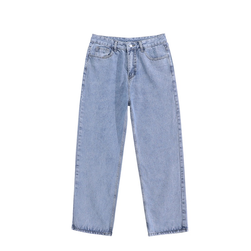 Quần jean baggy ống suông rộng nam nữ BASIC unisex vải jeans bò cao cấp hottrend 2023