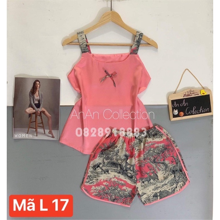 Đồ ngủ bigsize nữ 2 dây lụa satin, Bộ ngủ bigsize nữ hai dây lụa satin 40 đến 80kg | BigBuy360 - bigbuy360.vn