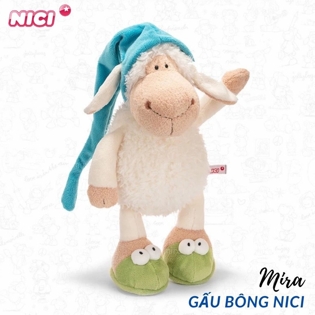 Gấu Bông Cừu Con, Thỏ Con Gấu Bông, Móc Khóa NICI Cừu Sean Búp Bê Thú Nhồi Bông Quà Sinh Nhật Cho Nữ MIRA-GB28014