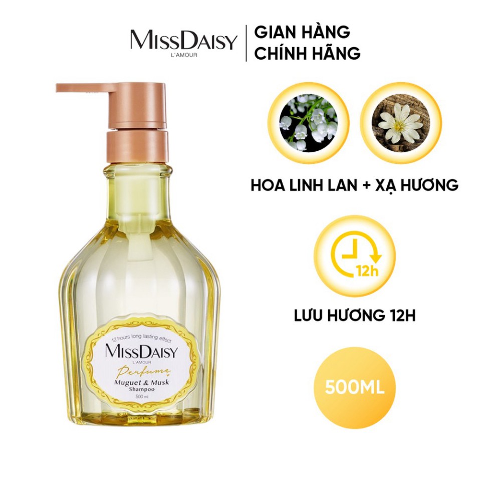 Dầu Gội Nước Hoa MISSDAISY Chiết Xuất Hoa Linh Lan & Xạ Hương - Size 500ml